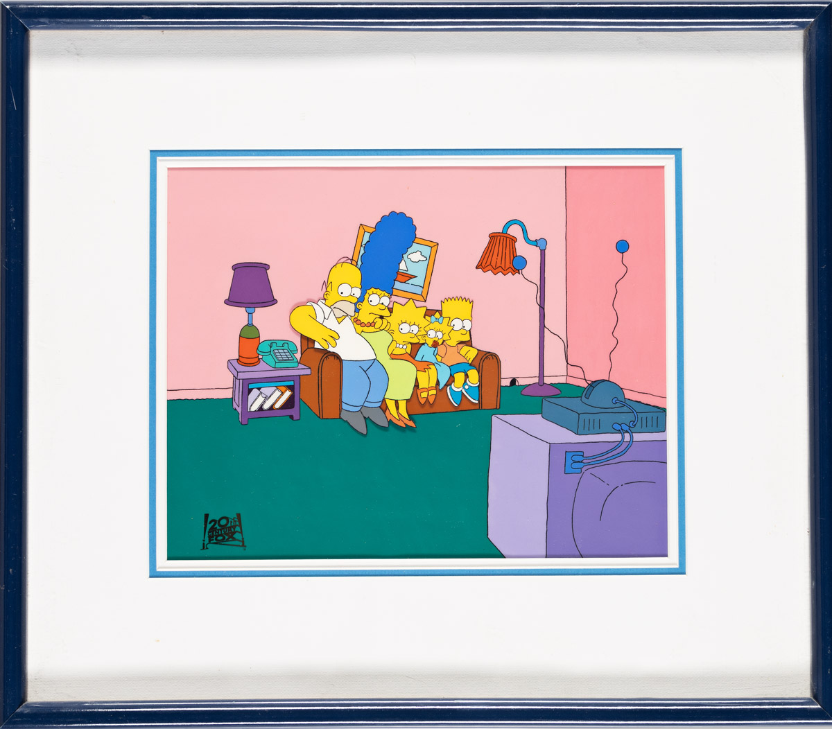 (ANIMATION) THE SIMPSONS / MATT GROENING (1954-) The Simpsons. Couch Gag cel setup.